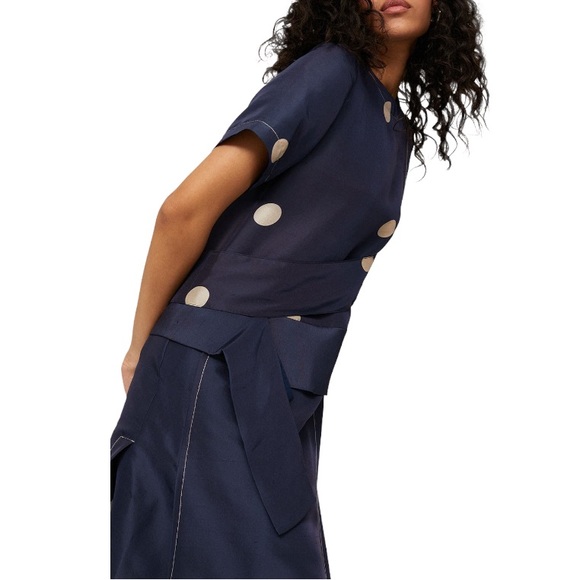 3.1 Phillip Lim Polka Dot Cross Strapped Dress, Sz 4 - Picture 4 of 13